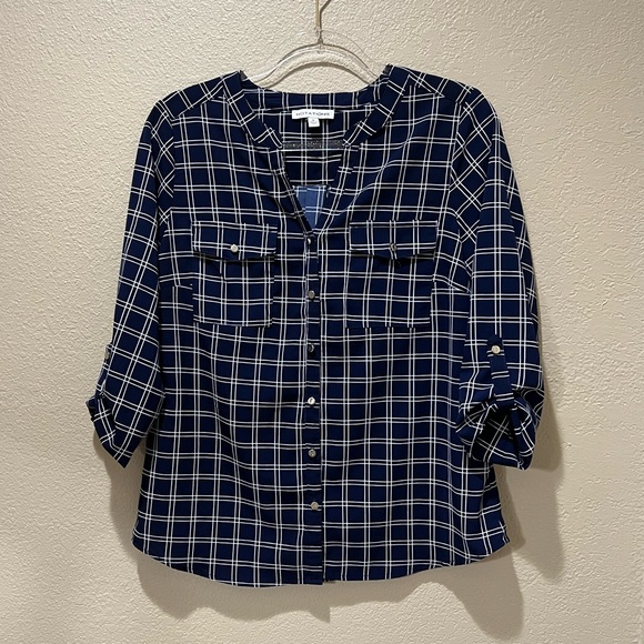 Notations Button down Blouse size M - Picture 2 of 6